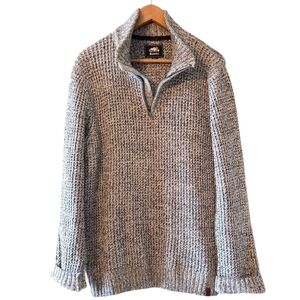 Roots Snowy Fox Half Zip Knit Casual Fall Winter Unisex Sweater Size Medium